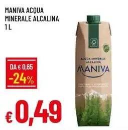 Famila MANIVA ACQUA MINERALE ALCALINA 1 L offerta