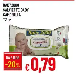 Famila BABY2000 SALVIETTE BABY CAMOMILLA offerta