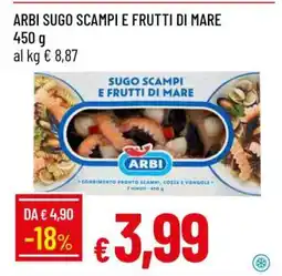 Famila ARBI SUGO SCAMPI E FRUTTI DI MARE offerta