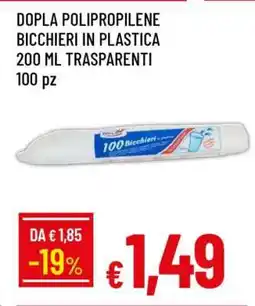 Famila Dopla Polipropilene Bicchieri in Plastica offerta