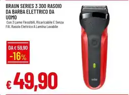Famila BRAUN SERIES 3 300 RASOIO DA BARBA ELETTRICO DA UOMO offerta