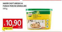 Famila KNORR CHEF'S BRODO AI FUNGHI PORCINI GRANULARE offerta