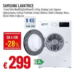 Famila SAMSUNG LAVATRICE offerta