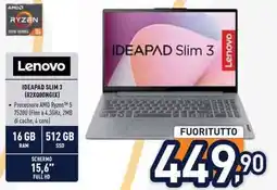 Unieuro Lenovo IDEAPAD SLIM 3 (82X000NGIX) offerta