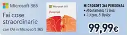Unieuro MICROSOFT 365 PERSONAL offerta