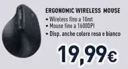 Unieuro ERGONOMIC WIRELESS MOUSE offerta
