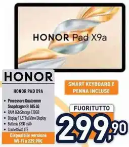 Unieuro HONOR PAD X9A offerta