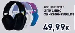Unieuro 6435 LIGHTSPEED CUFFIA GAMING CON MICROFONO WIRELESS offerta