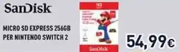 Unieuro SanDisk MICRO SD EXPRESS 256GB PER NINTENDO SWITCH 2 offerta