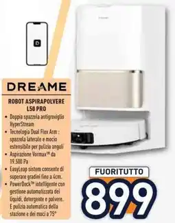 Unieuro DREAME ROBOT ASPIRAPOLVERE L50 PRO offerta