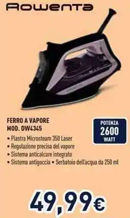 Unieuro Rowenta FERRO A VAPORE MOD. DW4345 offerta