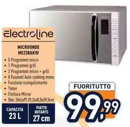 Unieuro Electroline MICROONDE ME238AKW offerta