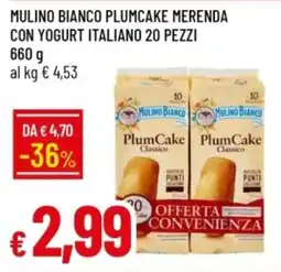 IperFamila Mulino bianco plumcake merenda con yogurt italiano 20 pezzi offerta