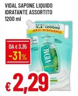 IperFamila Vidal sapone liquido idratante assortito offerta
