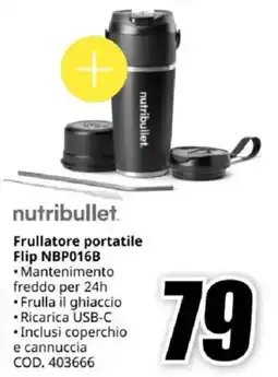 MediaWorld nutribullet. Frullatore portatile Flip NBP016B offerta