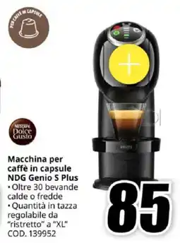 MediaWorld Macchina per caffè in capsule NDG Genio S Plus offerta