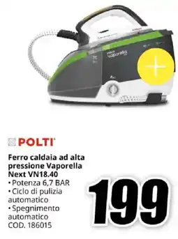 MediaWorld POLTI Ferro caldaia ad alta pressione Vaporella Next VN18.40 offerta