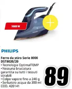 MediaWorld PHILIPS Ferro da stiro Serie 8000 DST8020/20 offerta