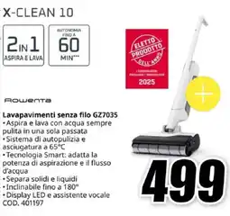 MediaWorld Rowenta Lavapavimenti senza filo GZ7035 offerta