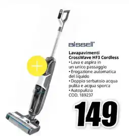 MediaWorld BISSELL Lavapavimenti CrossWave HF3 Cordless offerta
