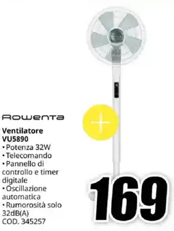 MediaWorld Rowenta Ventilatore VU5890 offerta