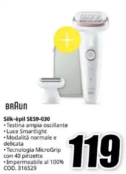 MediaWorld BRAUN Silk-èpil SES9-030 offerta
