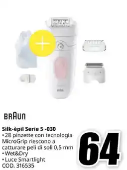 MediaWorld BRAUN Silk-èpil Serie 5 -030 offerta