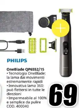 MediaWorld PHILIPS OneBlade QP6552/15 offerta