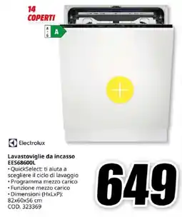 MediaWorld Electrolux Lavastoviglie da incasso EES68600L offerta