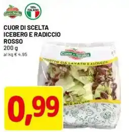 DPiù Cuor di scelta iceberg e radiccio rosso offerta