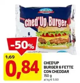DPiù Ched'up burger 6 fette con cheddar offerta