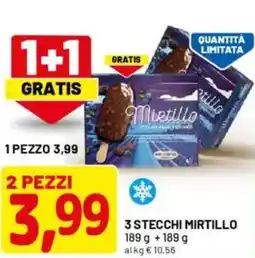 DPiù 3 stecchi mirtillo offerta