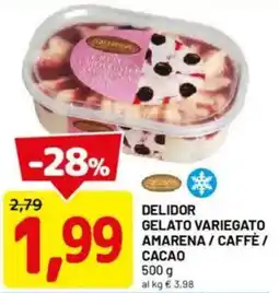 DPiù Delidor gelato variegato amarena / caffè/ cacao offerta