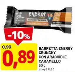 DPiù Barretta energy crunchy con arachidi e caramello offerta
