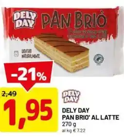 DPiù Dely day pan brio' al latte offerta
