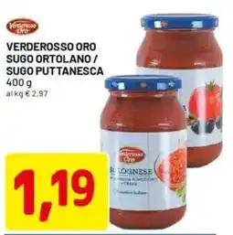 DPiù Verderosso oro sugo ortolano / sugo puttanesca offerta