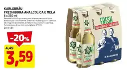 DPiù Karlsbräu fresh birra analcolica e mela offerta