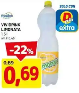 DPiù Vividrink limonata offerta