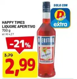 DPiù Happy times liquore aperitivo offerta