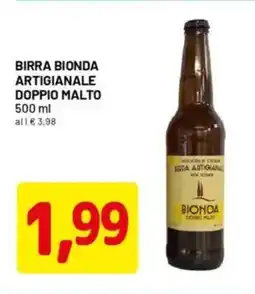 DPiù Birra bionda artigianale doppio malto offerta