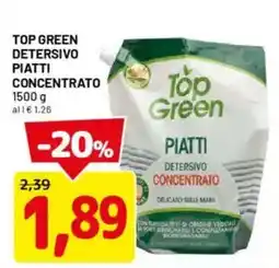 DPiù Top green detersivo piatti concentrato offerta