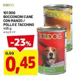 DPiù 101 dog bocconcini cane con manzo / pollo e tacchino offerta