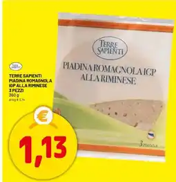 DPiù Terre sapienti piadina romagn 3 pezzi ola igp alla riminese offerta