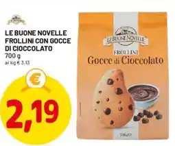 DPiù Le buone novelle frollini con gocce di cioccolato offerta