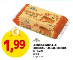 DPiù Le buone novelle croissant all'albicocca 10 pezzi offerta