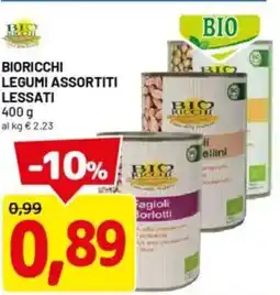 DPiù Bioricchi legumi assortiti lessati offerta