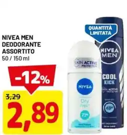 DPiù Nivea men deodorante assortito offerta
