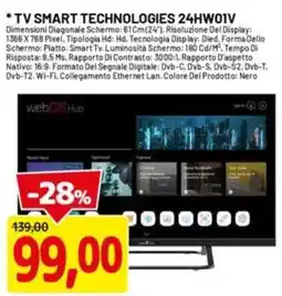 DPiù Tv smart technologies 24HW01V offerta