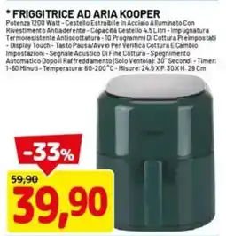 DPiù Friggitrice ad aria KOOPER offerta