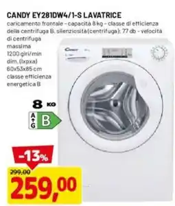 DPiù Candy EY281DW4/1-S lavatrice offerta